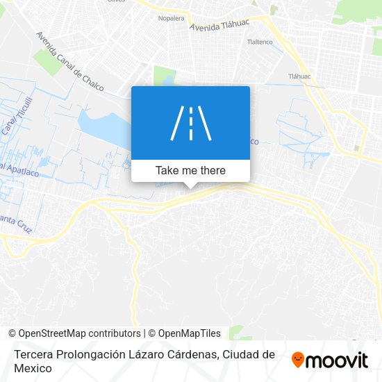 Tercera Prolongación Lázaro Cárdenas map