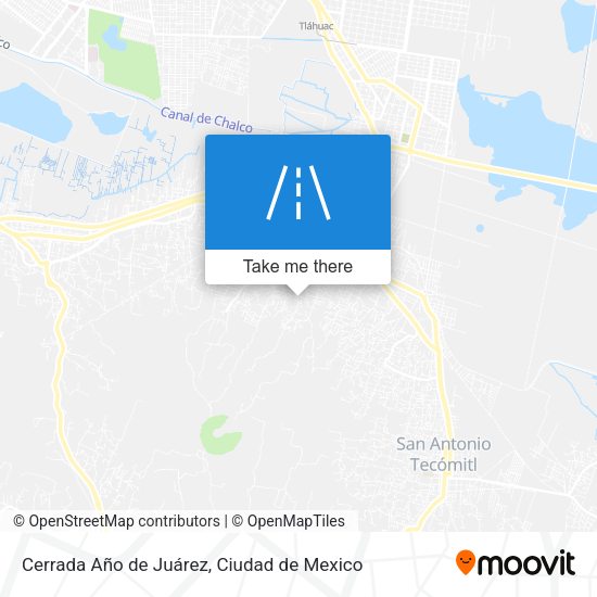 Cerrada Año de Juárez map