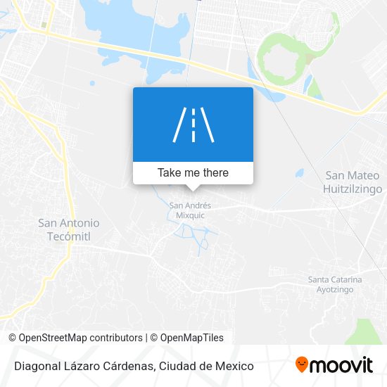 Mapa de Diagonal Lázaro Cárdenas