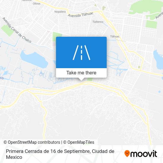 Mapa de Primera Cerrada de 16 de Septiembre