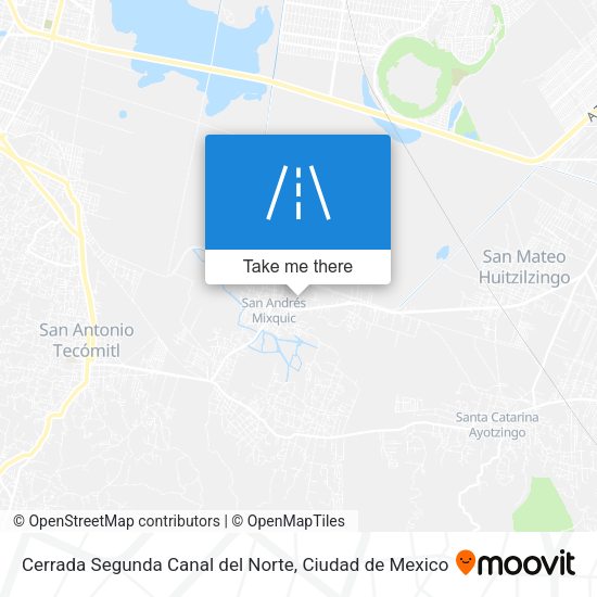 Cerrada Segunda Canal del Norte map