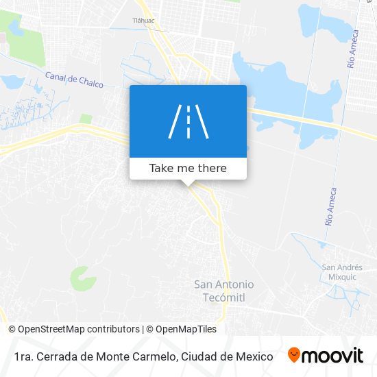 1ra. Cerrada de Monte Carmelo map