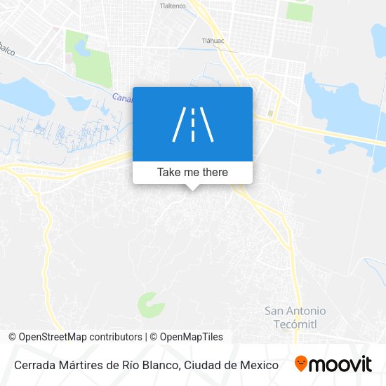 Mapa de Cerrada Mártires de Río Blanco