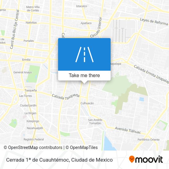 Cerrada 1ª de Cuauhtémoc map