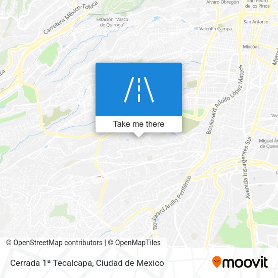 Cerrada 1ª Tecalcapa map