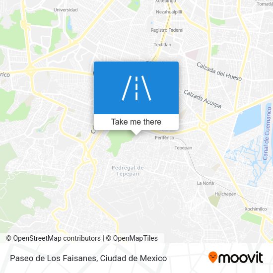 Paseo de Los Faisanes map