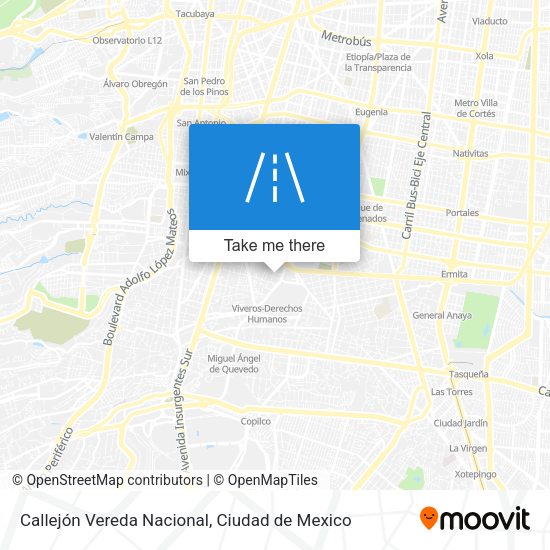 Mapa de Callejón Vereda Nacional