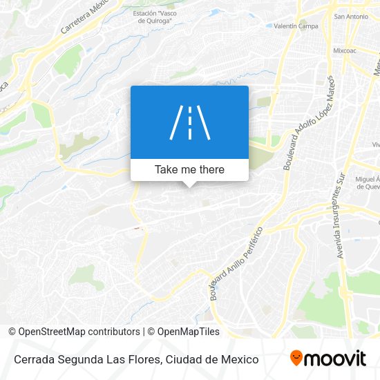 Mapa de Cerrada Segunda Las Flores