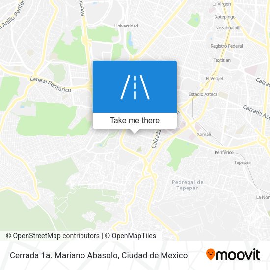 Cerrada 1a. Mariano Abasolo map