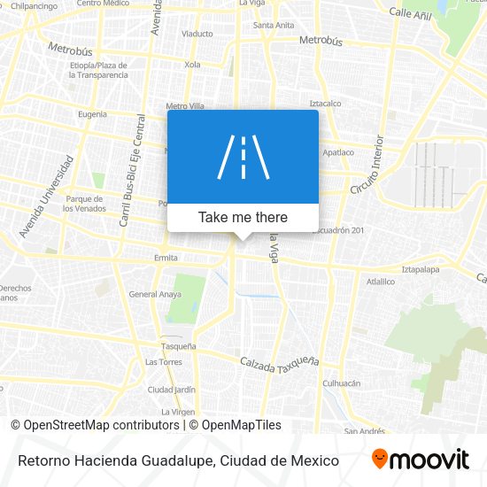 Retorno Hacienda Guadalupe map