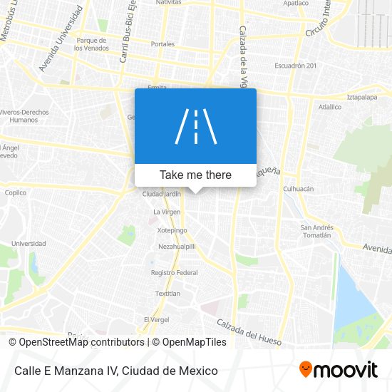 Mapa de Calle E Manzana IV