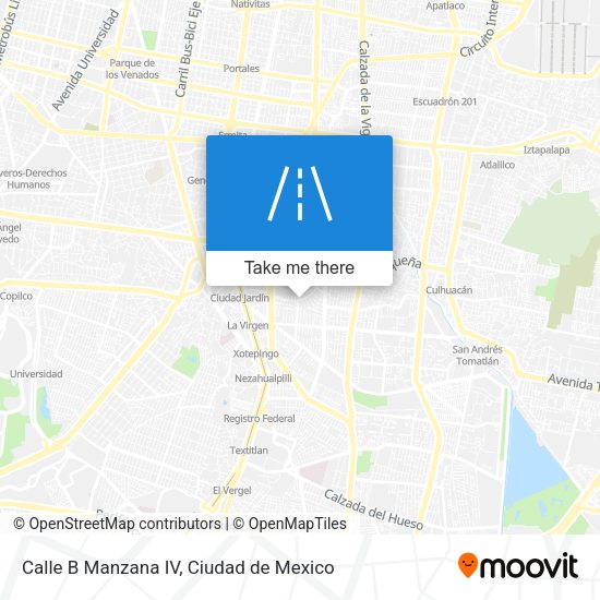 Mapa de Calle B Manzana IV