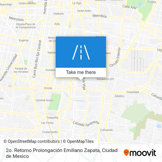 2o. Retorno Prolongación Emiliano Zapata map