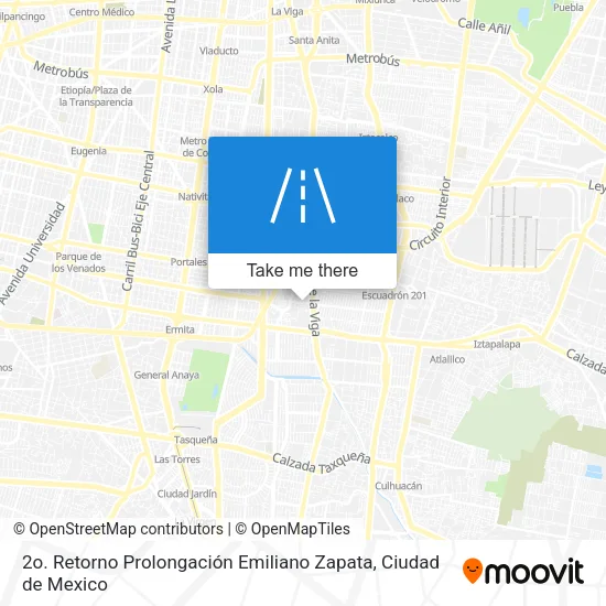 2o. Retorno Prolongación Emiliano Zapata map