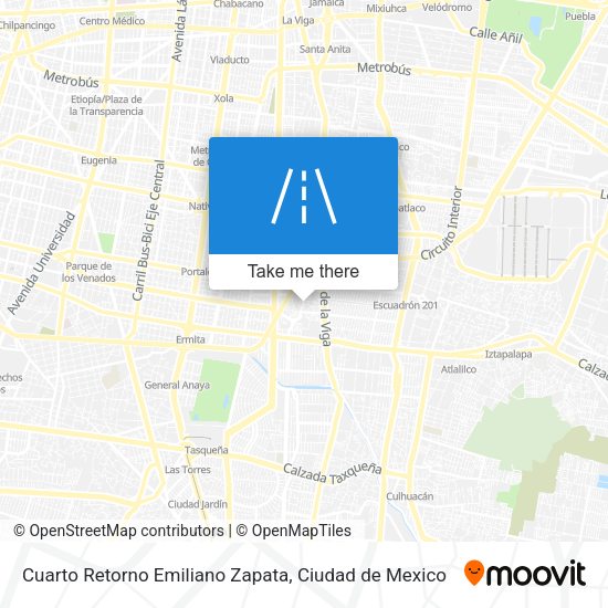 Cuarto Retorno Emiliano Zapata map