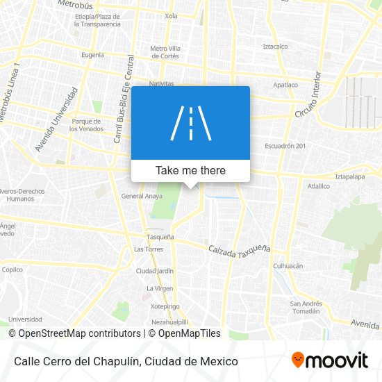 Calle Cerro del Chapulín map
