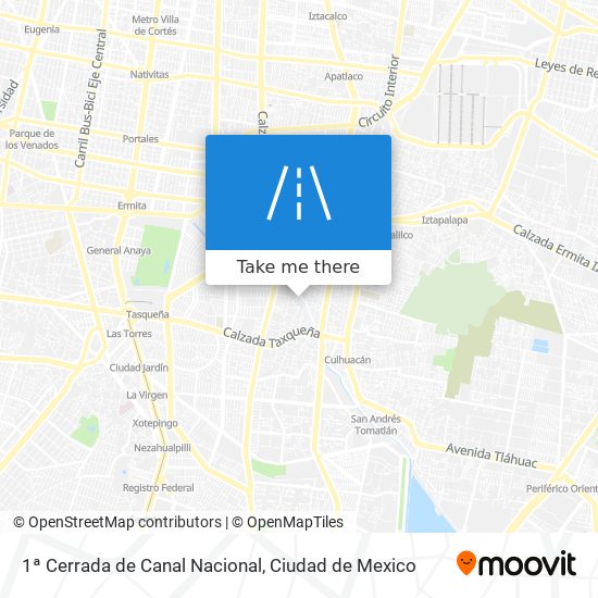 1ª Cerrada de Canal Nacional map