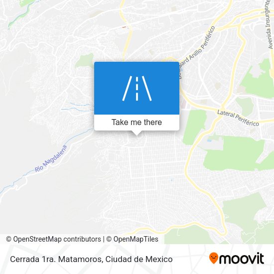 Cerrada 1ra. Matamoros map