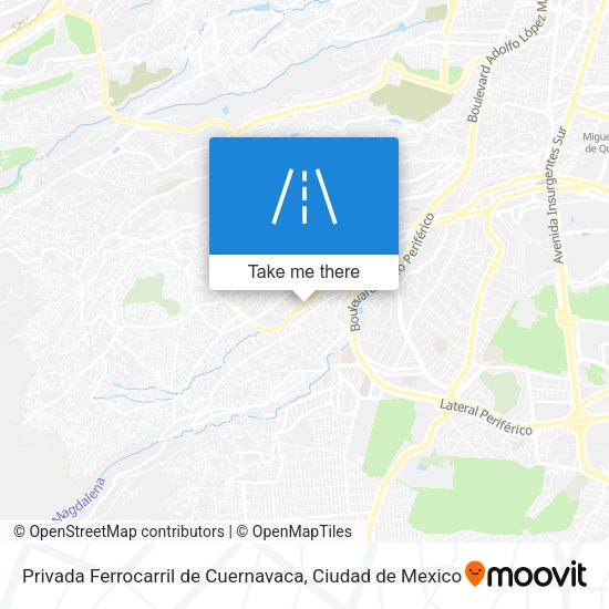 Mapa de Privada Ferrocarril de Cuernavaca
