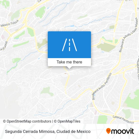 Segunda Cerrada Mimosa map
