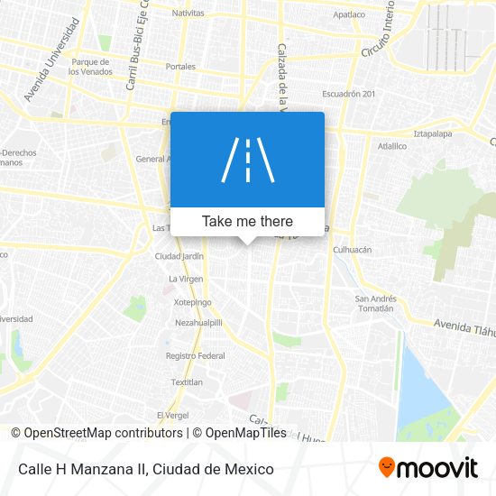 Mapa de Calle H Manzana II