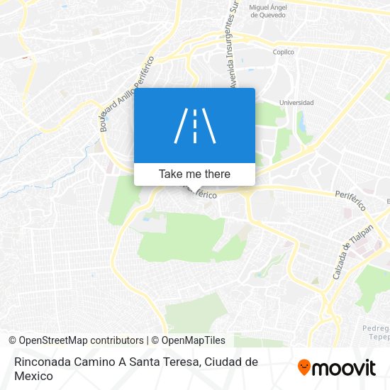 Mapa de Rinconada Camino A Santa Teresa