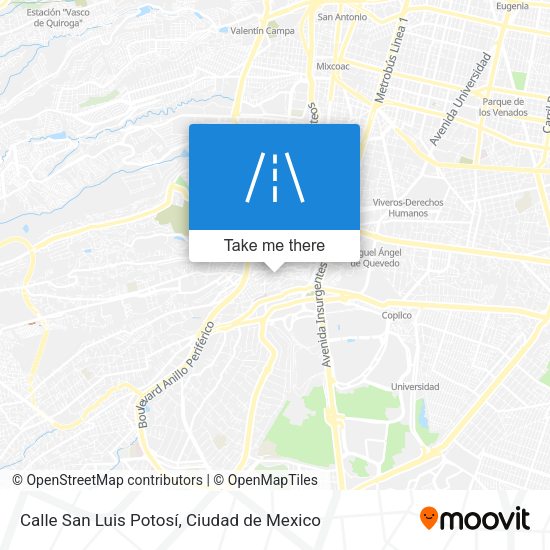 Calle San Luis Potosí map