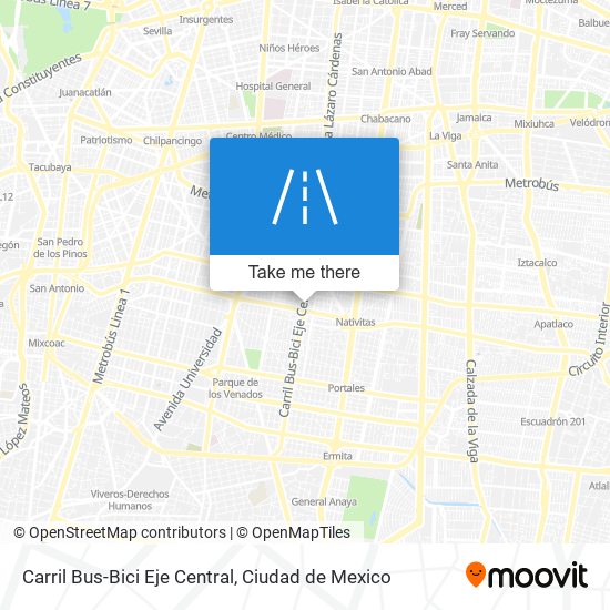 Carril Bus-Bici Eje Central map