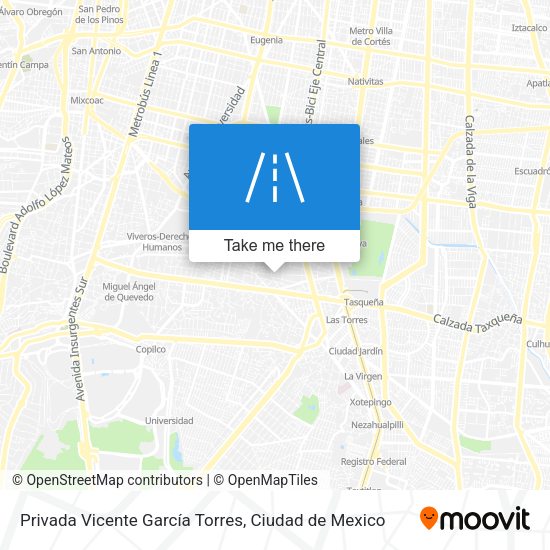 Privada Vicente García Torres map