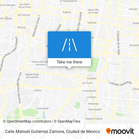 Mapa de Calle Manuel Gutiérrez Zamora