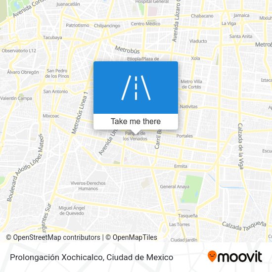 Prolongación Xochicalco map