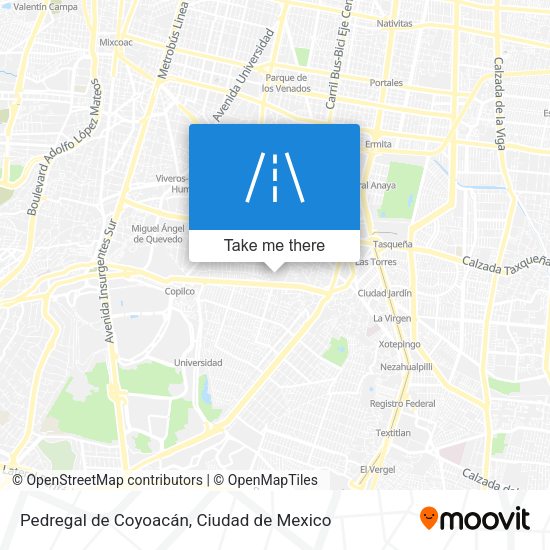 Pedregal de Coyoacán map