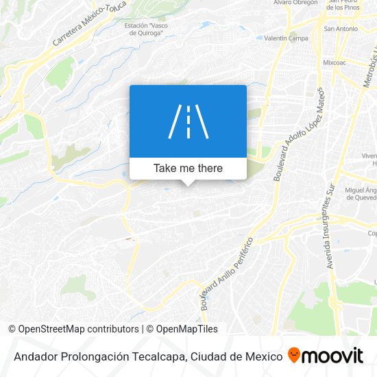 Andador Prolongación Tecalcapa map