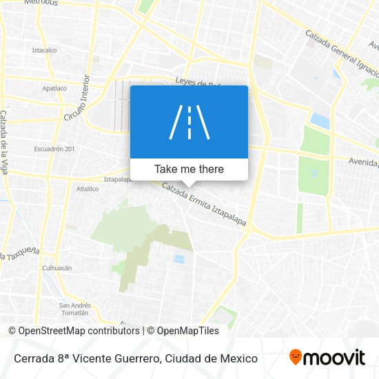 Cerrada 8ª Vicente Guerrero map