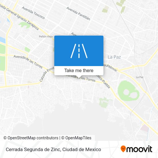 Cerrada Segunda de Zinc map
