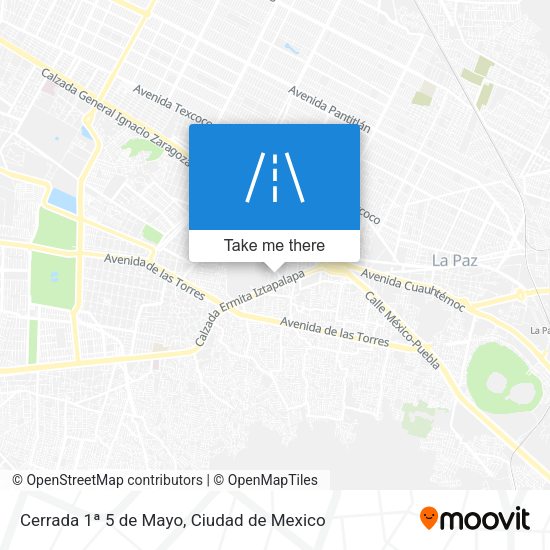Mapa de Cerrada 1ª 5 de Mayo