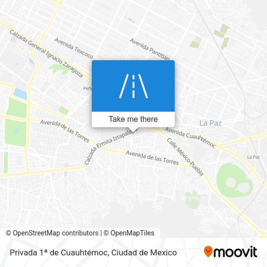 Privada 1ª de Cuauhtémoc map