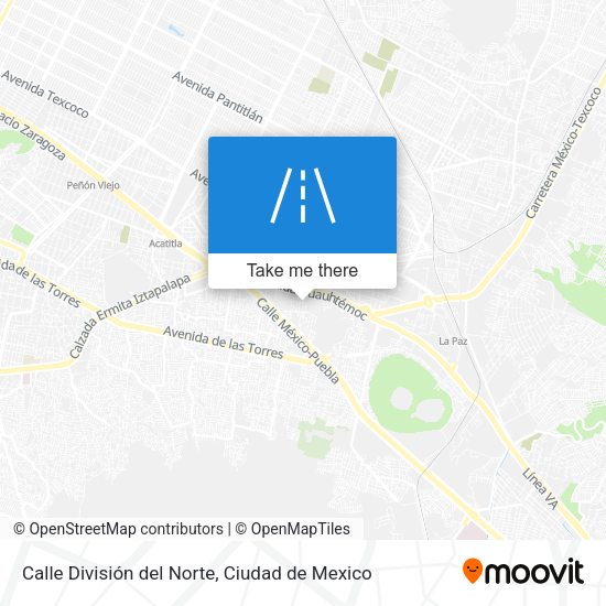 Calle División del Norte map
