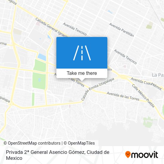 Mapa de Privada 2ª General Asencio Gómez