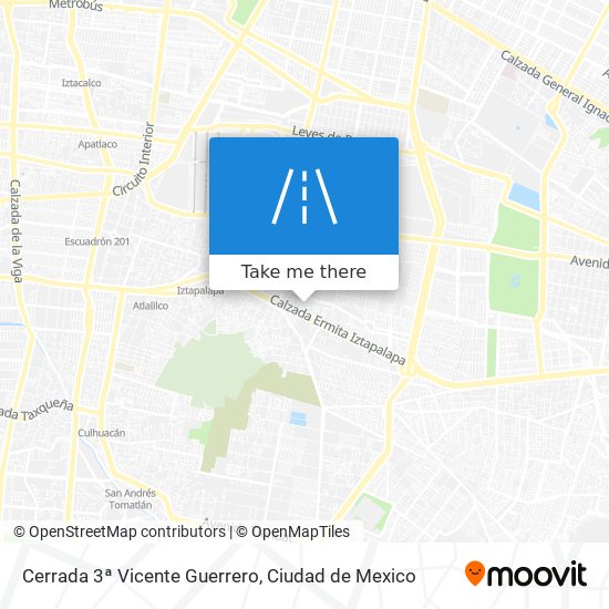 Mapa de Cerrada 3ª Vicente Guerrero