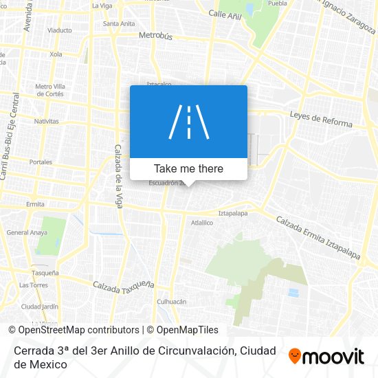 Mapa de Cerrada 3ª del 3er Anillo de Circunvalación