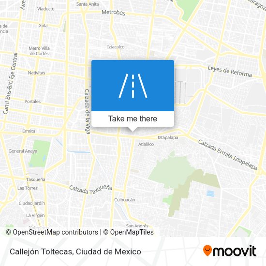 Callejón Toltecas map