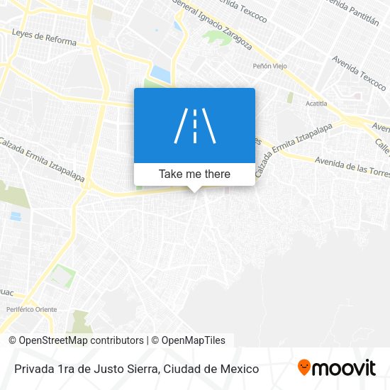 Privada 1ra de Justo Sierra map