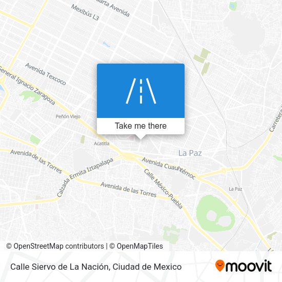 Mapa de Calle Siervo de La Nación