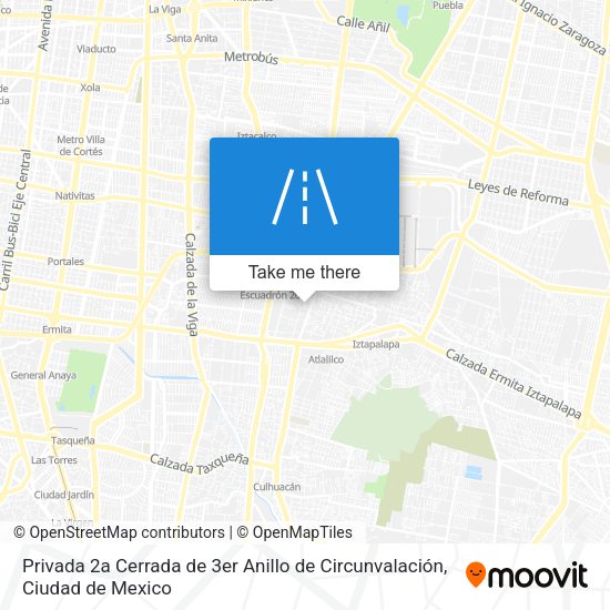 Privada 2a Cerrada de 3er Anillo de Circunvalación map