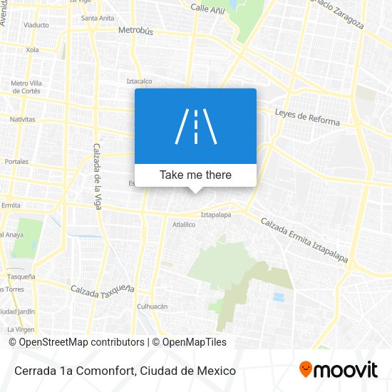 Cerrada 1a Comonfort map