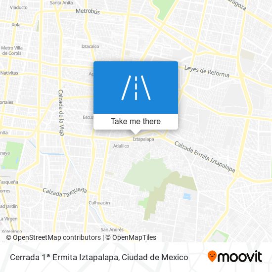 Mapa de Cerrada 1ª Ermita Iztapalapa