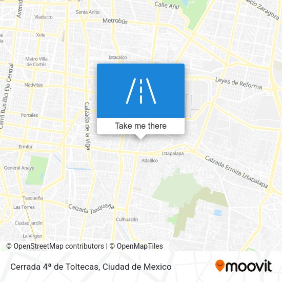 Mapa de Cerrada 4ª de Toltecas