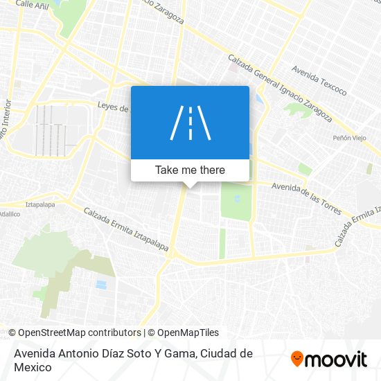 Avenida Antonio Díaz Soto Y Gama map