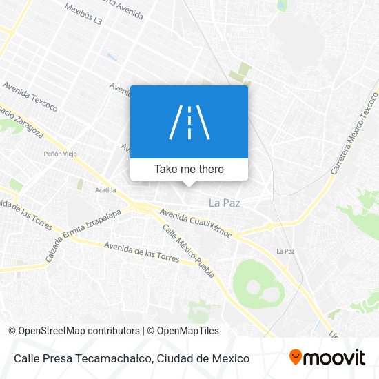 Mapa de Calle Presa Tecamachalco